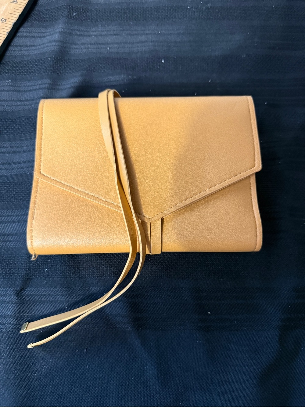 NIB Glass Ladder Co Katherine Tech Organizer Roll Honey Vegan Leather Portfolio